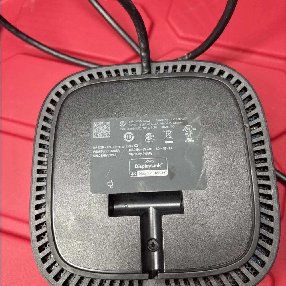 HP USB-C DOCK G5 HSN-IX02 DOCKING STATION TYPE C CABLE